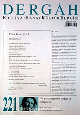Dergah Edebiyat Sanat Kültür Dergisi Temmuz 2008 Sayı:221