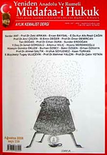 Müdafaa-i Hukuk Aylık Kemalist Dergi Sayı:119 Yıl: Ağustos 2008