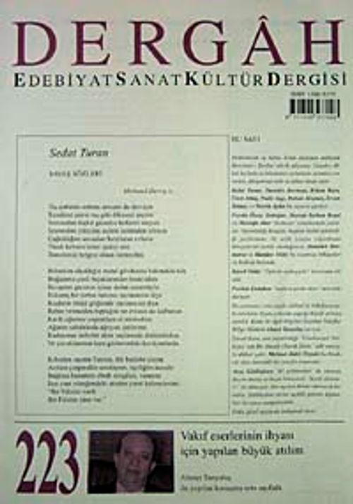 Dergah Edebiyat Sanat Kültür Dergisi Eylül 2008 Sayı:223