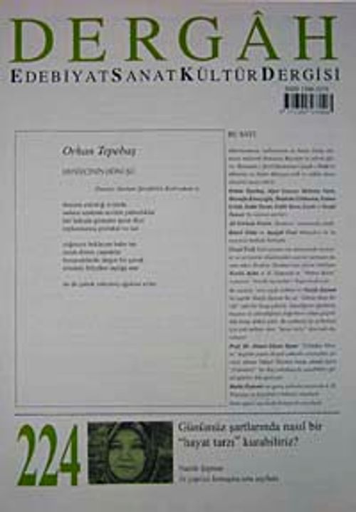Dergah Edebiyat Sanat Kültür Dergisi Ekim 2008 Sayı:224