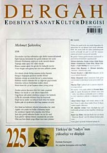 Dergah Edebiyat Sanat Kültür Dergisi Kasım Sayı 225