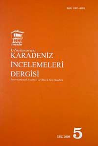 Uluslararası Karadeniz İncelemeleri Dergisi Sayı:5 Güz 2008