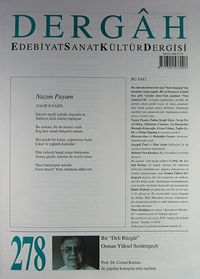 Dergah Edebiyat Sanat Kültür Dergisi Sayı:278 Nisan 2013