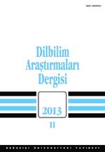 Dilbilim Araştırmaları Dergisi 2013/2