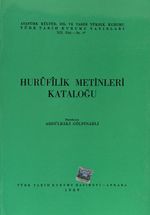 Hurufilik Metinleri Kataloğu