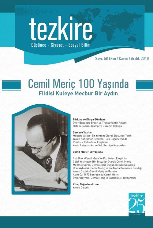 Tezkire Düşünce-Siyaset-Sosyal Bilim Dergisi Sayı:58 Ekim-Kasım-Aralık 2016