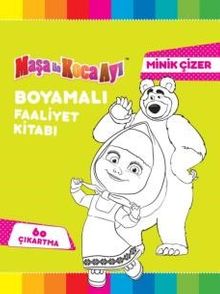 Maşa ile Koca Ayı  Minik Çizer Boyamalı Faaliyet