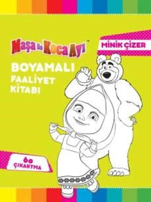 Maşa ile Koca Ayı  Minik Çizer Boyamalı Faaliyet