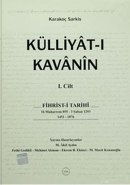 Külliyat-ı Kavanin (2 Cilt Takım) / 13-Z-243