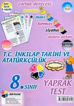 8. Sınıf T.C. İnkılap Tarihi ve Atatürkçülük Yaprak Test