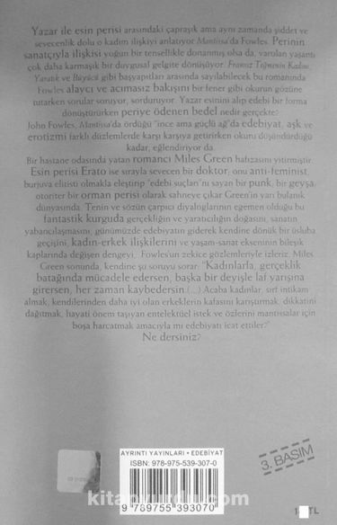 Mantissa (John Fowles) Fiyatı, Yorumları, Satın Al - Kitapyurdu.com