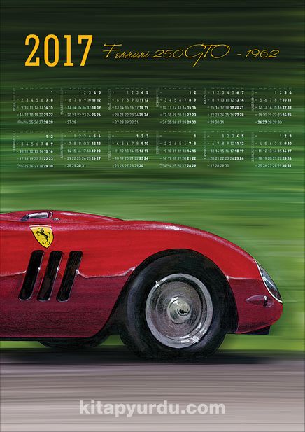 2017 Takvimli Poster - Arabalar Ferrari