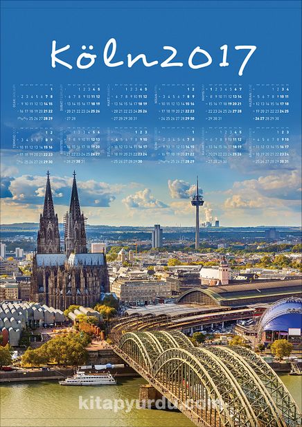 2017 Takvimli Poster - Şehirler - Köln