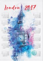 2017 Takvimli Poster - Şehirler - London - Big Ben