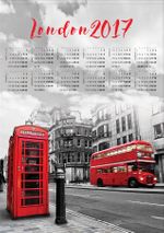 2017 Takvimli Poster - Şehirler - London - Sokak
