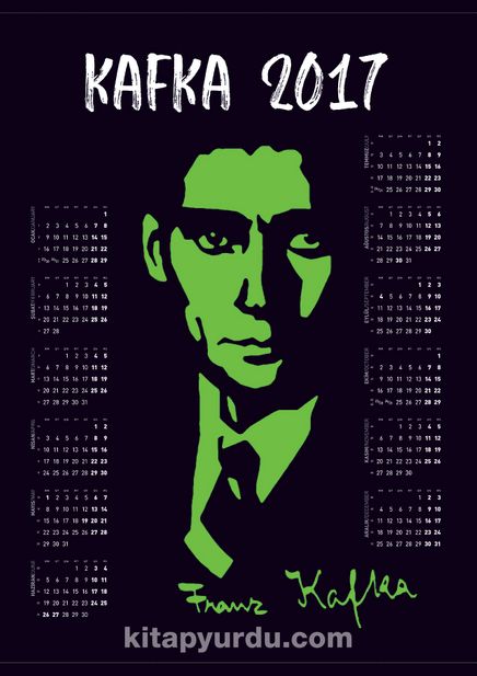 2017 Takvimli Poster - Yazarlar - Kafka
