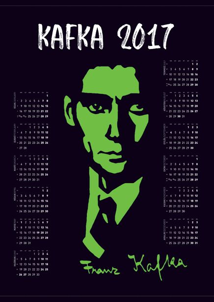 2017 Takvimli Poster - Yazarlar - Kafka