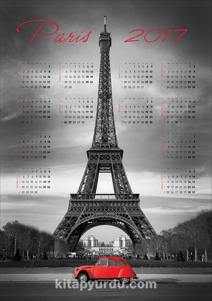 2017 Takvimli Poster - Şehirler - Paris
