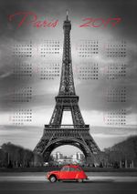 2017 Takvimli Poster - Şehirler - Paris