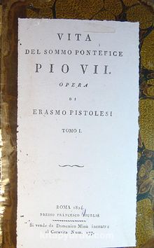 Vita Del Sommo Pontefice Pio VII. Opera (5-F-6)