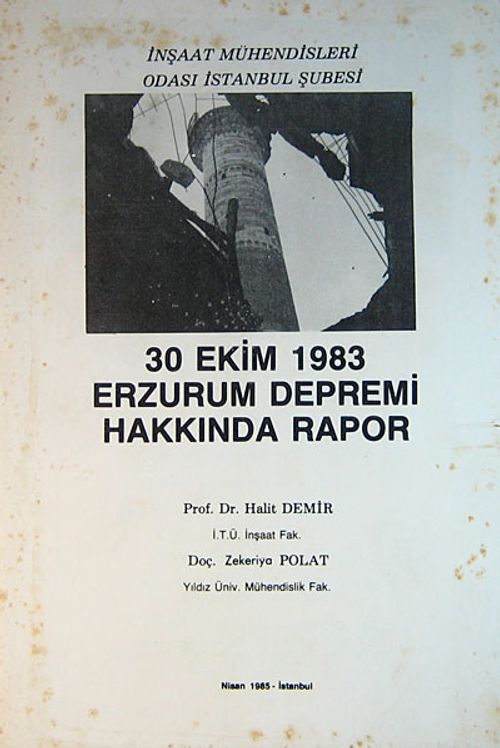 30 Ekim 1983 Erzurum Depremi Hakkında Rapor (1-I-22)