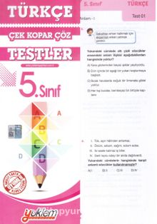 5. Sınıf Türkçe Test Çek-Kopar-Çöz