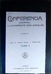 Conferencia Journal de L'universite Des Annales Vigt et Unieme Annee (1926-1927) Tome II (6-C-3)