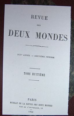 Revue Des Deux Mondes / Tome Huitieme (6-D-2)