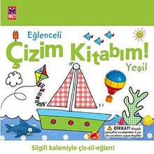 Eğlenceli Çizim Kitabım! (Yeşil) & Silgili Kalemiyle Çiz-Sil-Eğlen