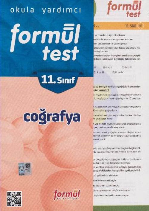 11. Sınıf Coğrafya Yaprak Test