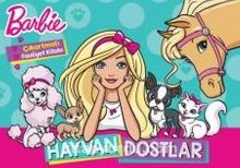 Barbie Hayvan Dostlarım Çıkartmalı Boyama Kitabı