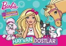 Barbie Hayvan Dostlarım Çıkartmalı Boyama Kitabı