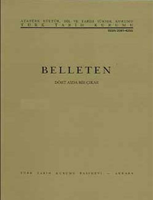 Belleten Cilt: LXXX - Sayı 287 Nisan 2016