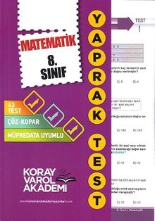 8. Sınıf Matematik Yaprak Testi
