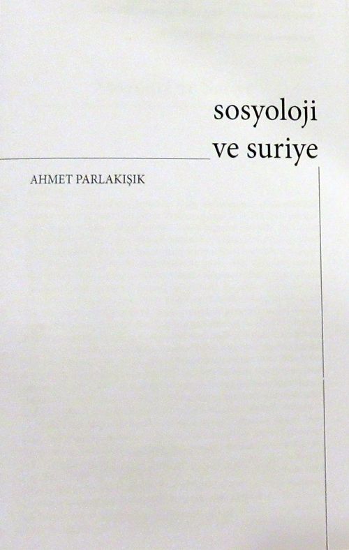 Sosyoloji ve Suriye