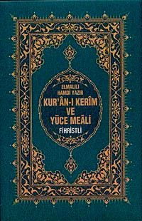 Kur'an-ı Kerim ve Yüce Meali (Hafız Boy-Fihristli)