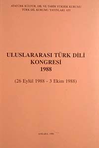 Uluslararası Türk Dili Kongresi 1988 (26 Eylül-3 Ekim 1988)