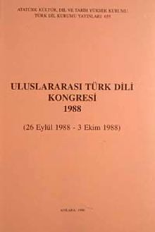 Uluslararası Türk Dili Kongresi 1988 (26 Eylül-3 Ekim 1988)