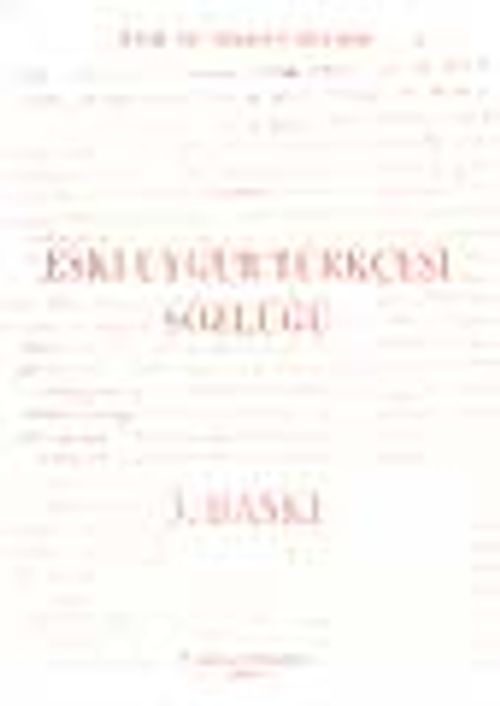 Eski Uygur Türkçesi Sözlüğü