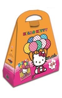 Hello Kitty Çantalı Yap Boz Balon 96 Parça Puzzle (Kod:40619)