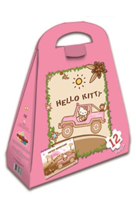 Hello Kitty Çantalı Yapboz Safarı 12 Parça (Kod:40607)