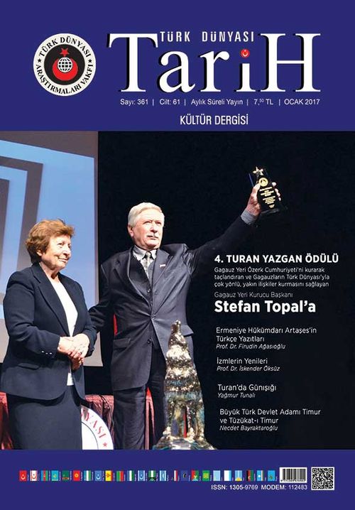 Türk Dünyası Araştırmaları Vakfı Dergisi Ocak 2017 / Sayı:361