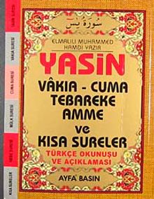 Yasin Vakıa-Cuma Tebareke Amme ve Kısa Sureler Türkçe Okunuşu ve Açıklaması (Çanta Boy Kod:043)