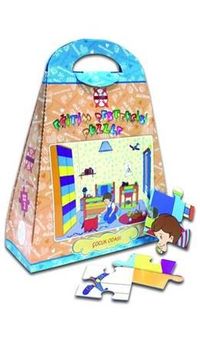Çocuk Odası Çantalı 42 Parça Puzzle (Kod:40811)