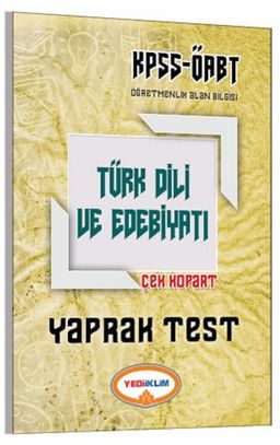 2017 KPSS ÖABT Türk Dili ve Edebiyatı Çek Kopart Yaprak Test