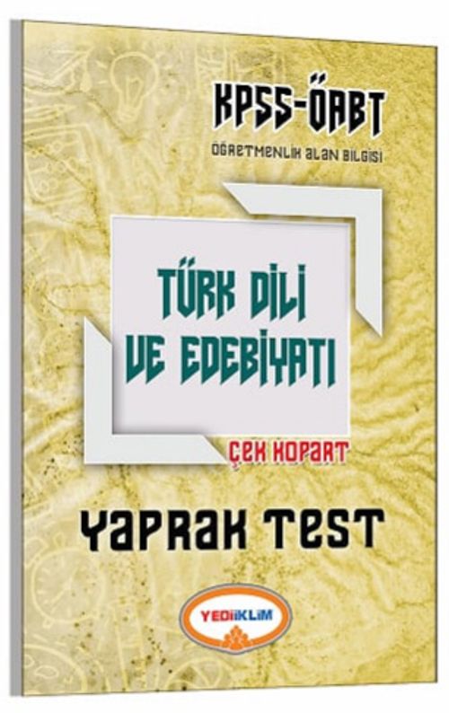 2017 KPSS ÖABT Türk Dili ve Edebiyatı Çek Kopart Yaprak Test
