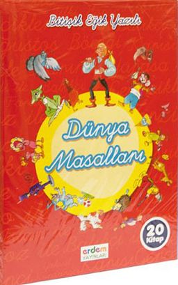 (20 Kitap Takım) Bitişik Eğik Yazılı Dünya Masalları