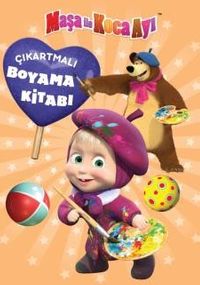 Maşa ile Koca Ayı Çıkartmalı Boyama Kitabı