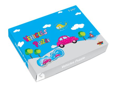 Vehicles Puzzle - Taşıtlar İngilizce Set 3x10 (Kod:40854)