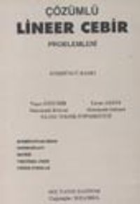 Çözümlü Lineer Cebir Problemleri
